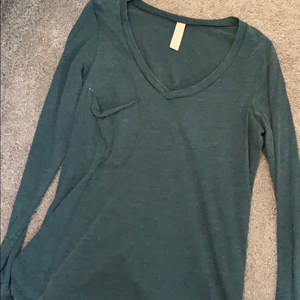 Altar’d state dark green pocket v-neck
